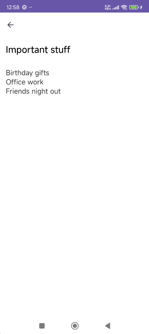 Notes+ editor view with a note open for editing